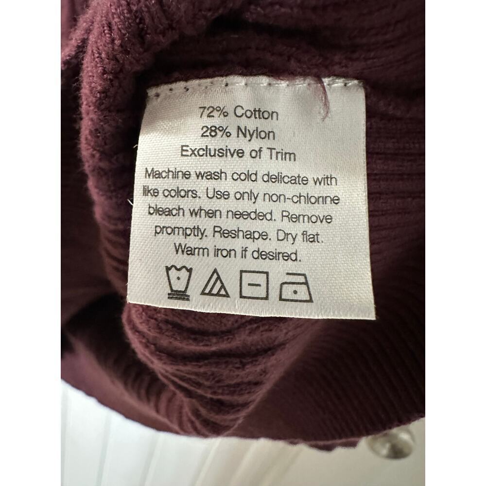 Eddie Bauer Cable Knit V Neck Sweater Women XXL Travel Winter Warm Twee Granola - Picture 8 of 8